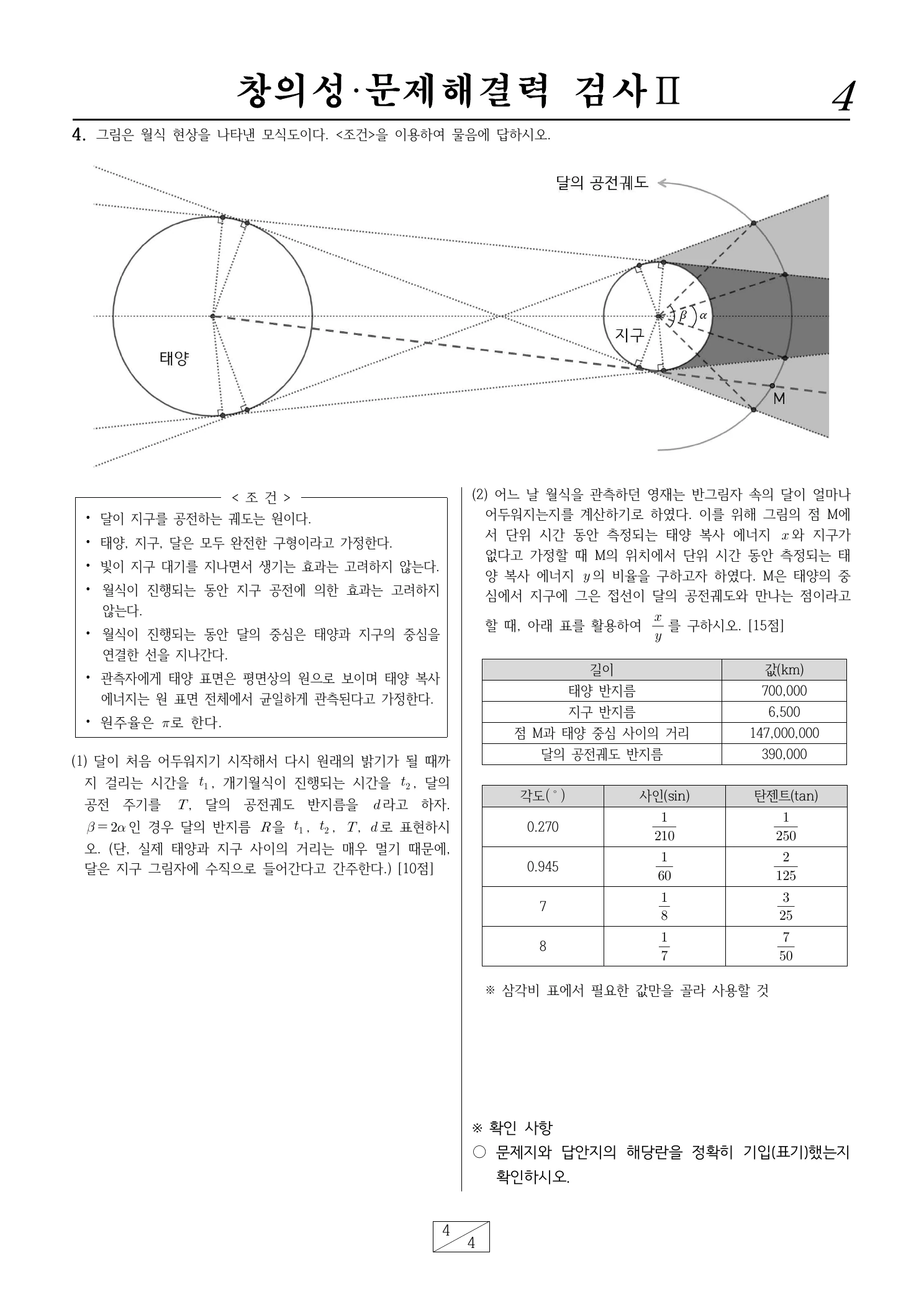 2023학년도 서울과학고 2단계 기출문제(창의력문제해결력검사 II) 4페이지